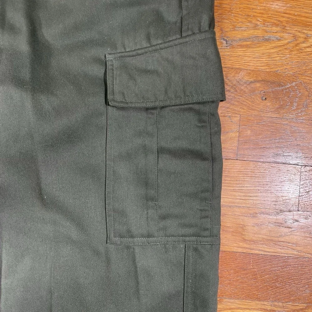 LL Bean Mens Pants 38 x 31 Green Cargo Straight Utility Gorpcore 0GHU4